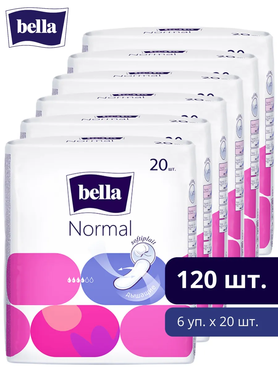 Прокладки женские Normal 20 шт.х6 уп. белла BELLA